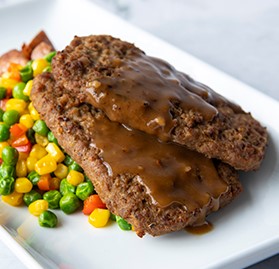 Meatloaf, Beef, Cooked, 3 oz., Homestyle