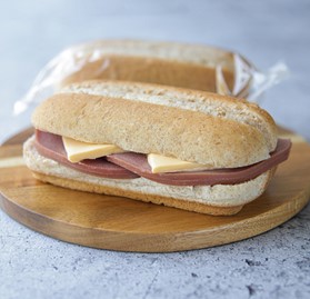 Sandwich, Turkey Ham & American Cheese, WW Sub, 4.7oz, IW