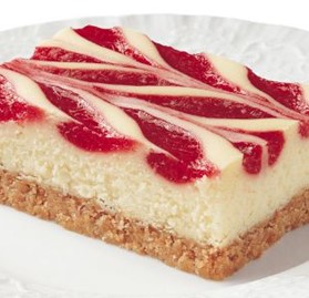 Cheesecake, Strawberry Swirl, 1/4 Sheet, 52 oz.