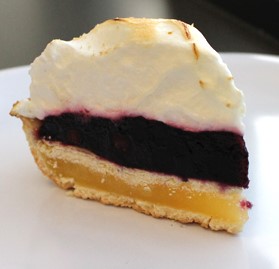 Pie, Lemon with Blueberry Meringue Layered, 10 Slices