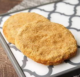 Patty, Breaded, Cooked, 3 oz., Low Sodium, AA