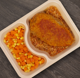 Kosher Meal, Pico de Gallo Chicken, Spanish Rice & Mixed Veggies image