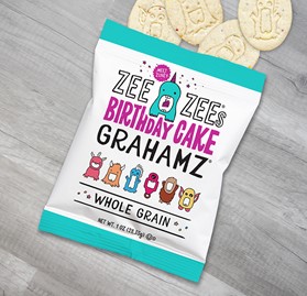 Zee Zees, Graham Crackers, Birthday Cake, WG, I/W, 1oz