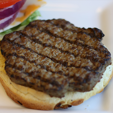 Beef, Burgers, Flame Broiled, 4 oz.