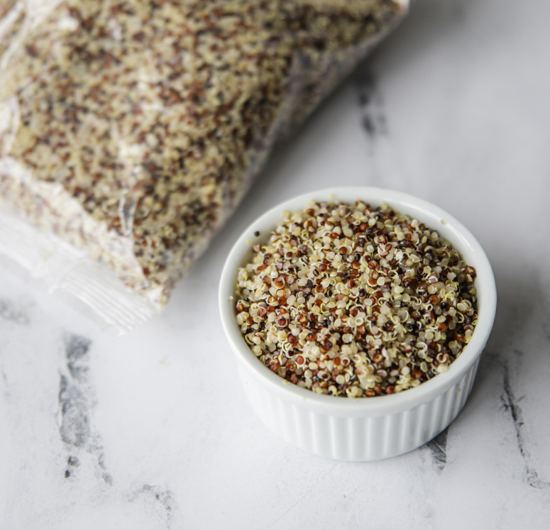 Blend, White, Red and Black Quinoa, IQF, FC image