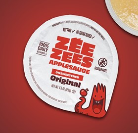Zee Zees, Applesauce Cup, Original, Unsweetened, I/W, 4.5oz