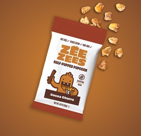Zee Zees, Half Popped Popcorn, Cocoa Churro, I/W, 1.28oz