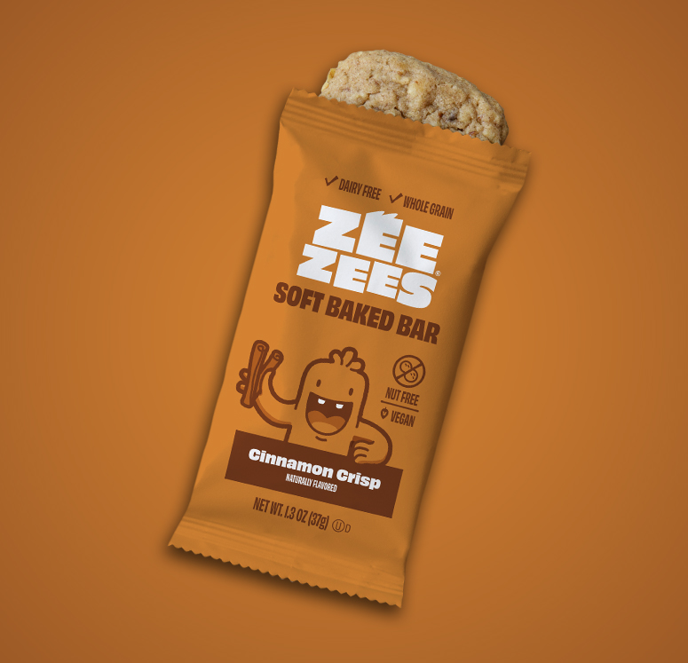 Zee Zees, Soft Baked Bar, Cinnamon Crisp, WG, I/W, 1.3oz