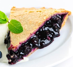Raw Blueberry Pie, 10"