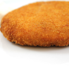 Fish, Patty, Whitefish Blend, Breaded, Cooked, 4 oz.